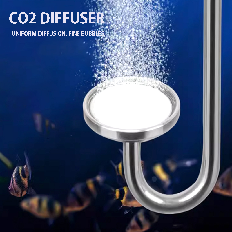 Aquarium Plant No Co2 - Aquarium CO2 Nebulizer Aluminum Alloy+Ceramic Plate+Suction