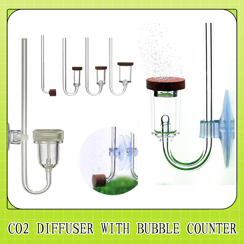 Aquarium Plant No Co2 - MINI CO2 Diffuser With Bubble Counter