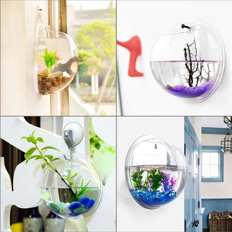Transparent acrylic hanging wa - огляд і ціна Planted Aquarium Bowl